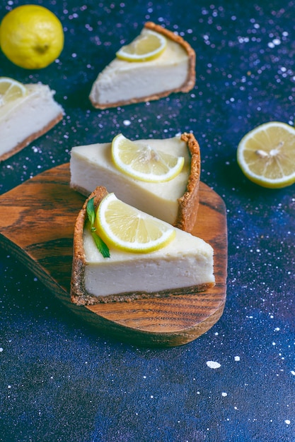 Cheesecake newyork fatta in casa con limone e menta