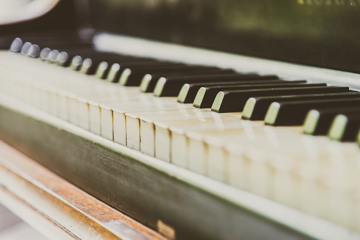 Foto gratuito chiave di pianoforte