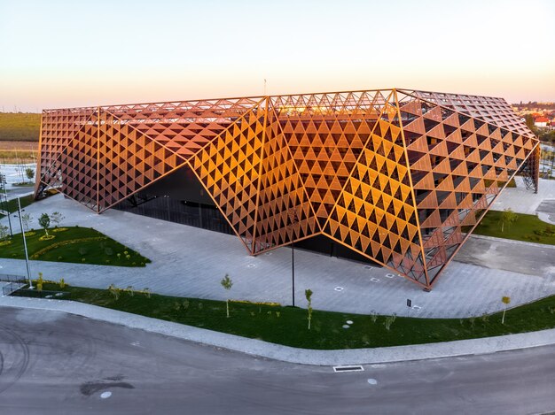 Chisinau Arena durante il tramonto in Moldova