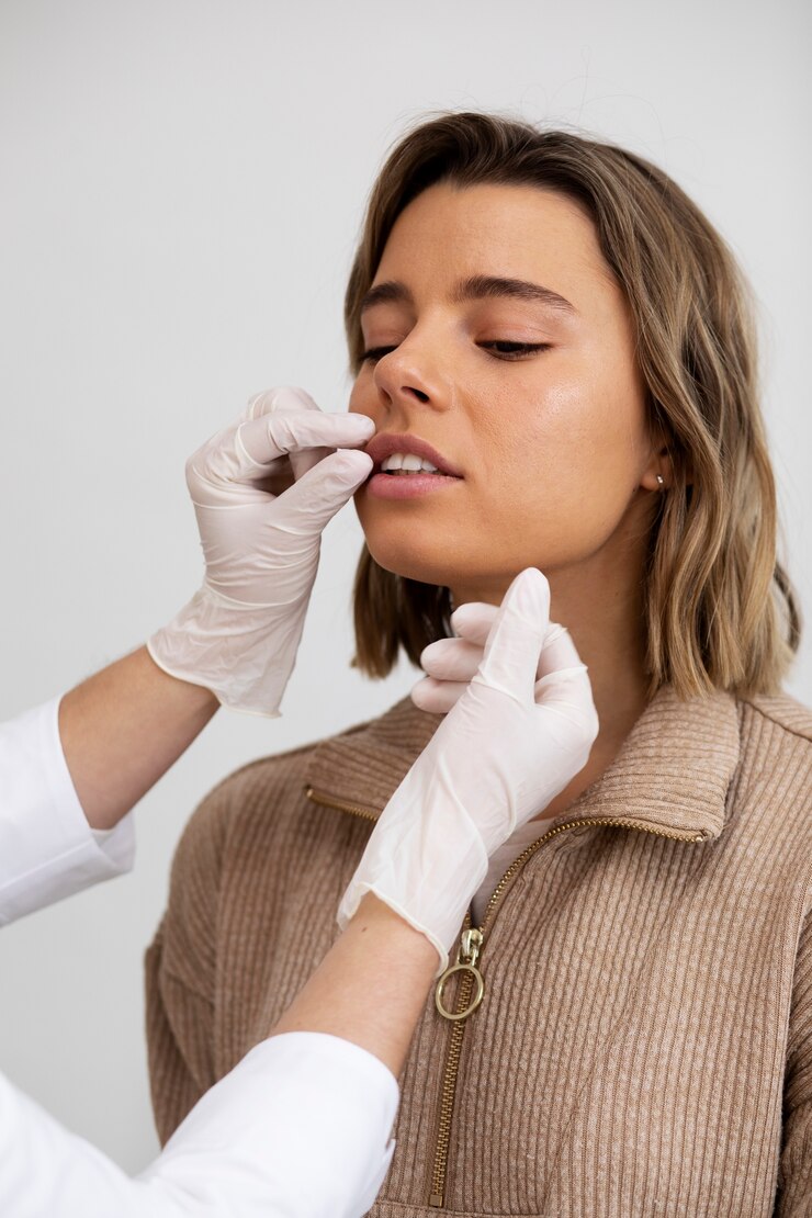 Foto gratuito chiuda sul paziente che controlla il medico