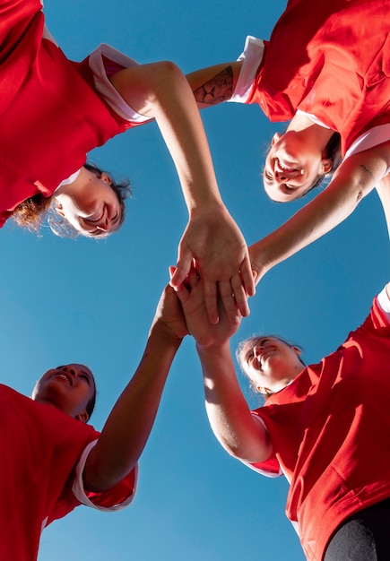 Chiudere i giocatori della squadra di calcio