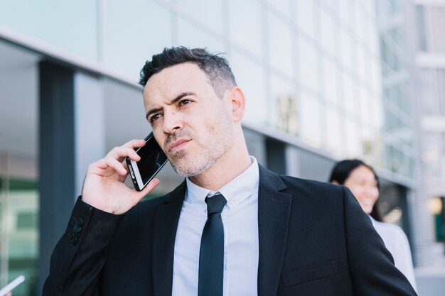 Chiudere in su del telefono di chiamata di affari