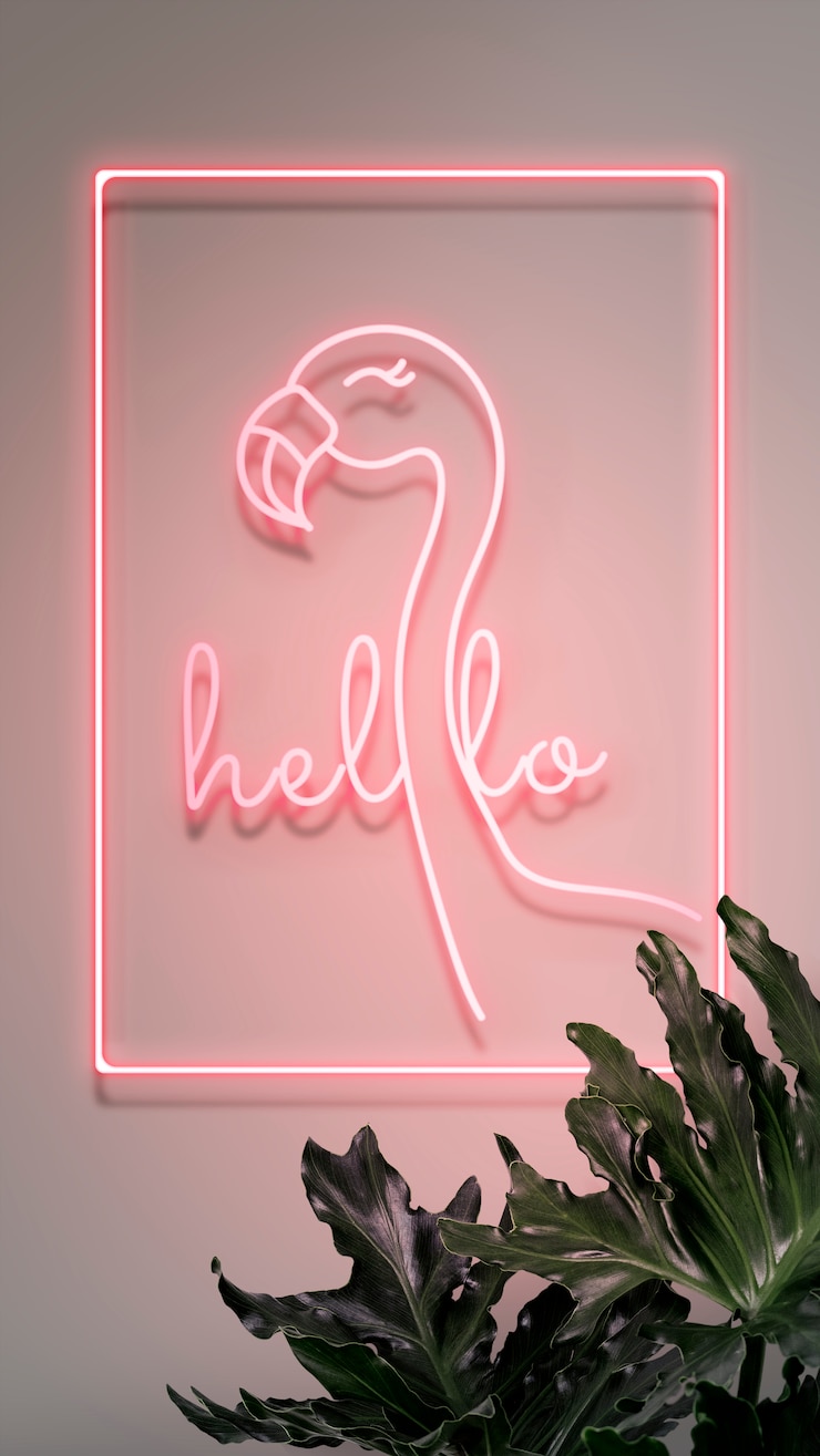 Foto gratuito ciao insegna al neon