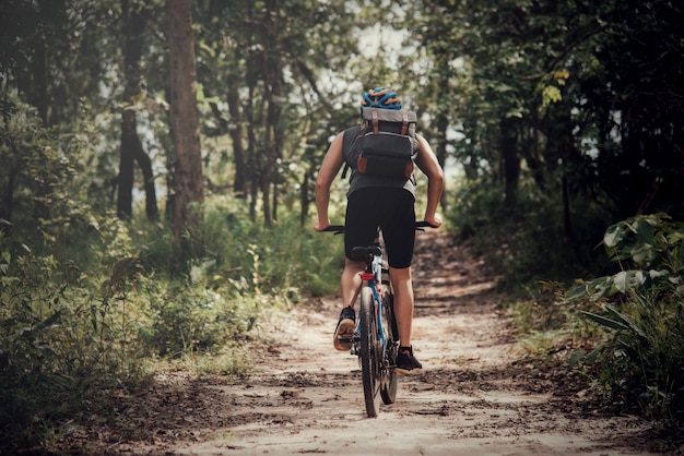 Ciclista in giornata di sole