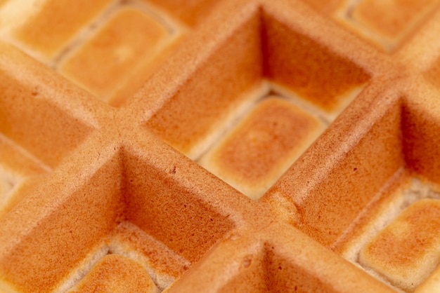 Close-up di deliziosi waffle