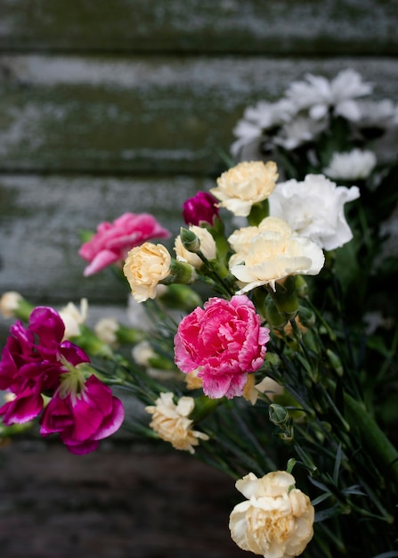 Close-up di fiori che sbocciano