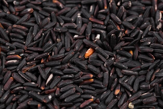 Close-up di semi neri arrostiti