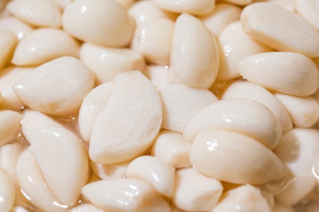 Close-up di spicchi d'aglio