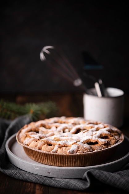 Close-up di torta con crosta