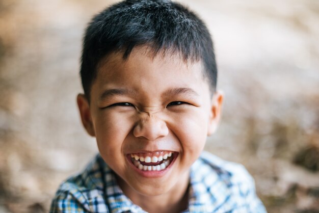 Close-up Happy face boy