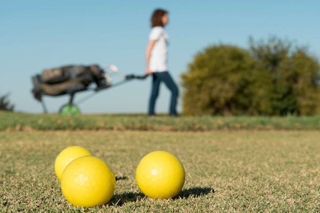 Close-up palline da golf