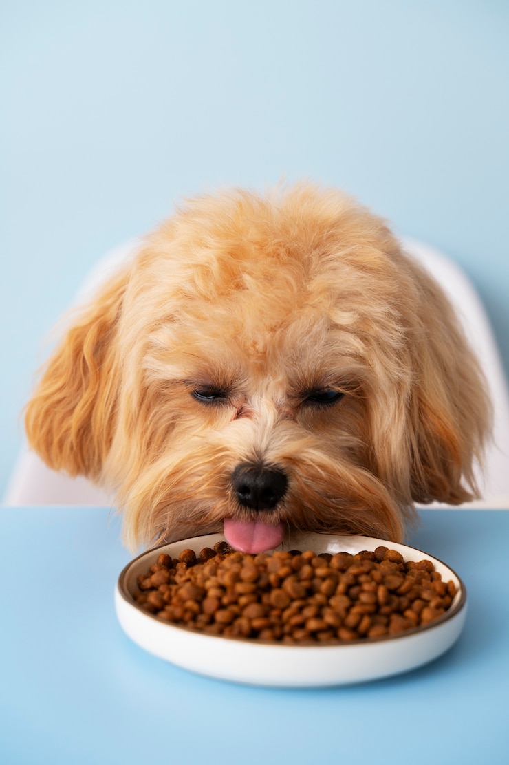 Foto gratuito close up su adorabile animale domestico mangiare