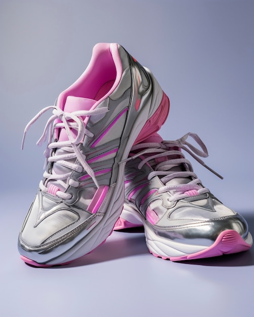 Close up su scarpe da ginnastica futuristiche