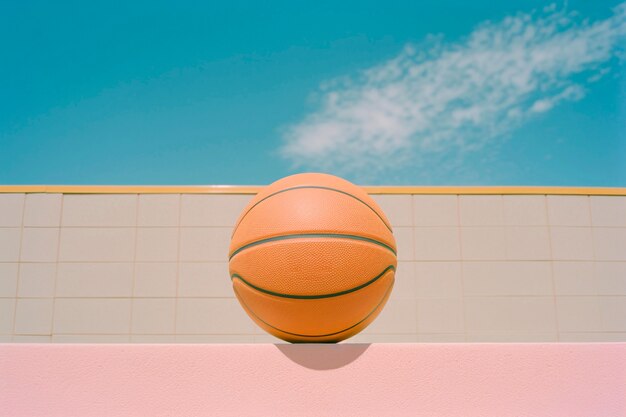 Close-up su una palla da basket