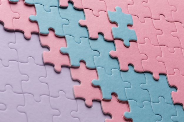 Close up sullo sfondo del puzzle