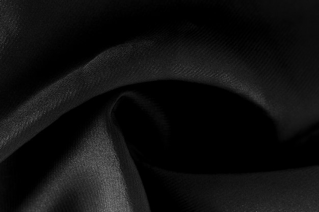 Close-up trama tessuto nero di tuta