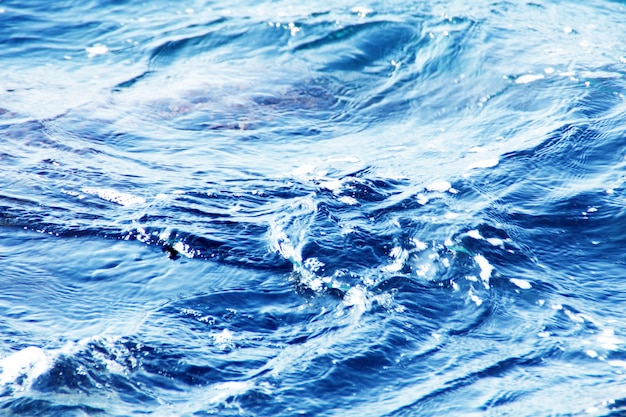 Closeup di texture del mare con increspature
