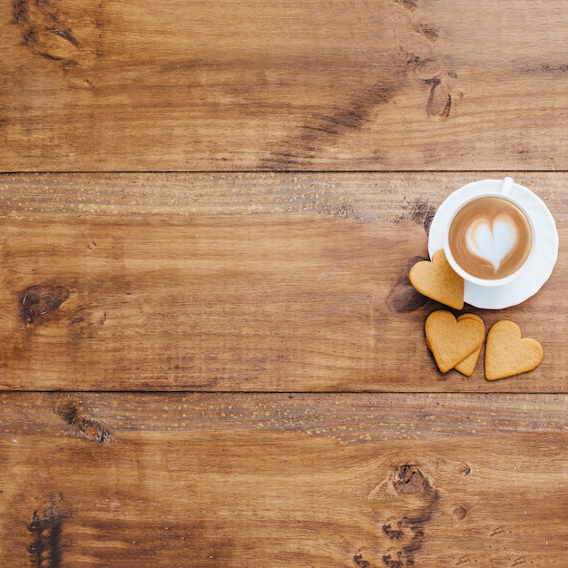 Colazione con copia spazio a sinistra