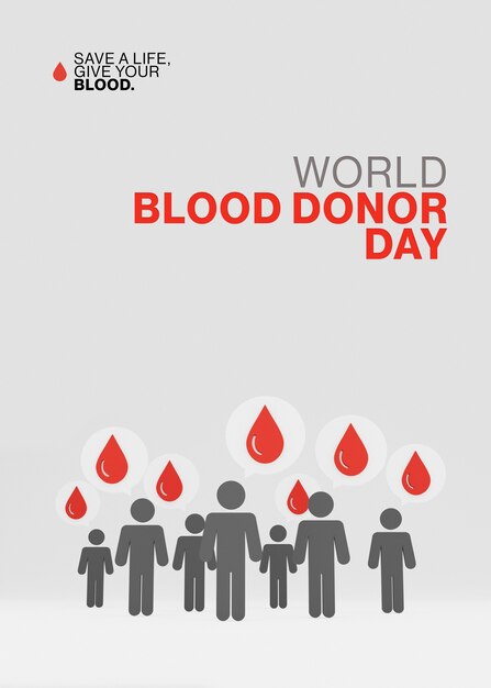 Collage creativo della giornata mondiale del donatore di sangue
