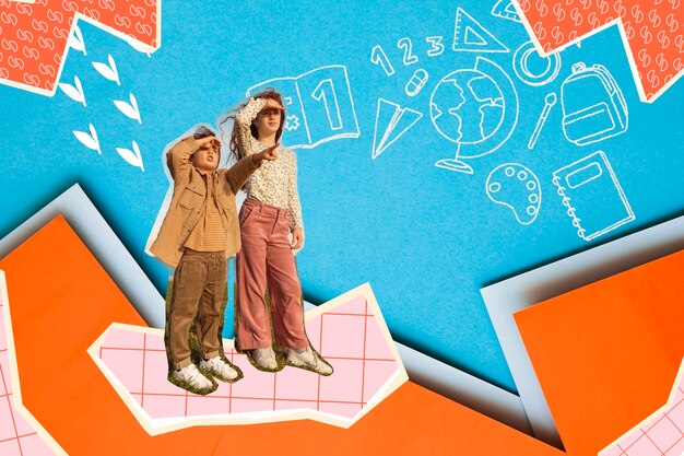 Collage sul concetto di infanzia