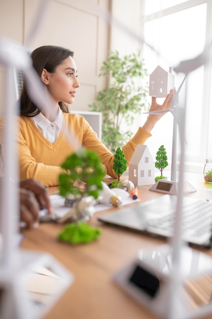 Colleghi che lavorano insieme al progetto ambientale