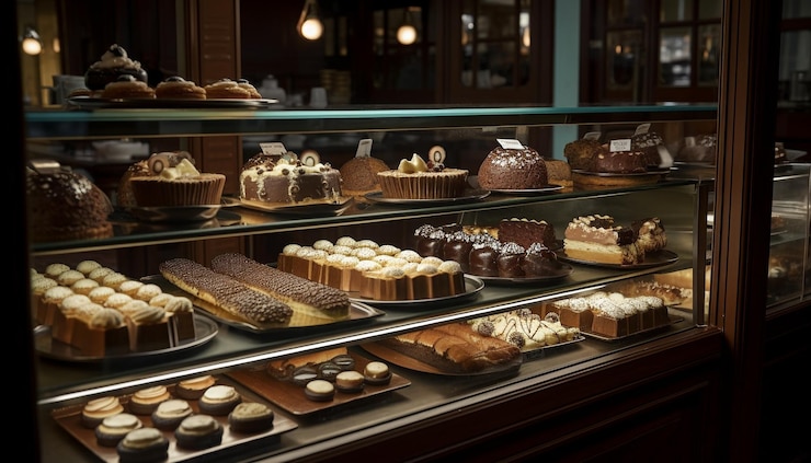 Foto gratuito collezione di pasticceria francese gourmet senza persone al chiuso generata dall'intelligenza artificiale