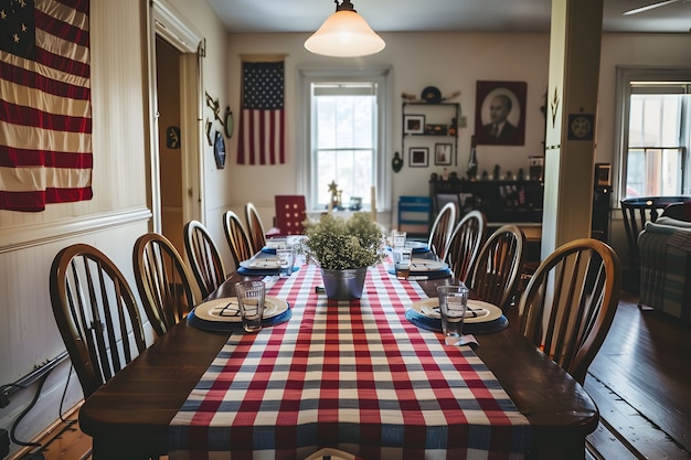 Colori americani decorazioni domestiche per la celebrazione del giorno dell'indipendenza