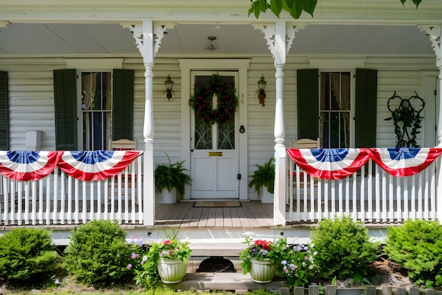 Colori americani decorazioni domestiche per la celebrazione del giorno dell'indipendenza