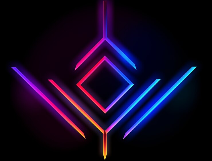 Foto gratuito colori neon luminosi freccia illuminata