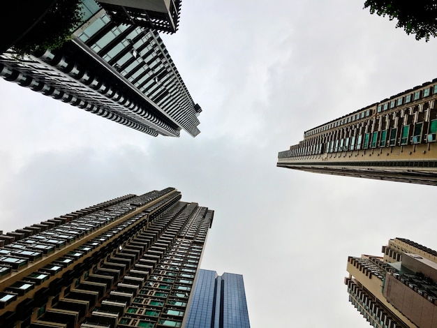 Colpo basso degli edifici di Skyscapers degli affari