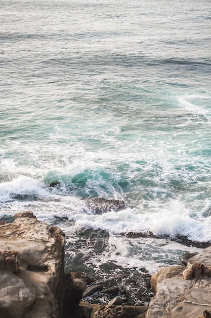 Colpo verticale del mare