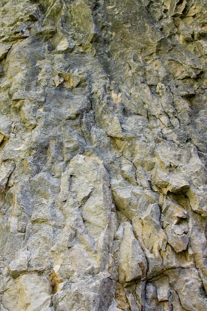 Colpo verticale delle rocce sulla montagna Medvednica a Zagabria, Croazia