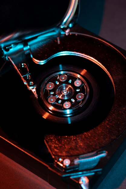 Componenti del disco rigido vista dall'alto