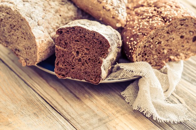 composizione con pane fresco