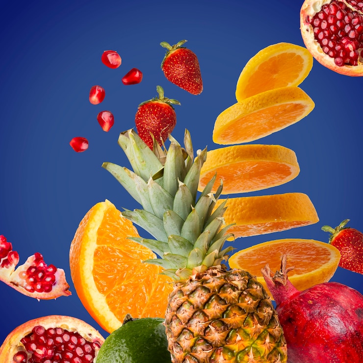 Foto gratuito composizione del concetto di struttura della frutta