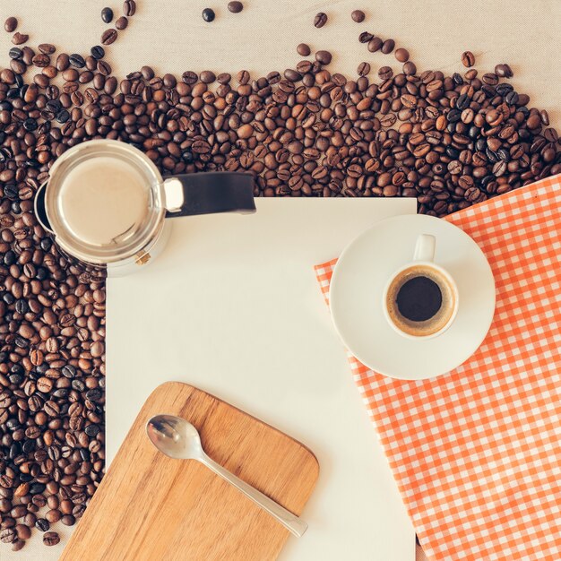 Composizione di caffè decorativo