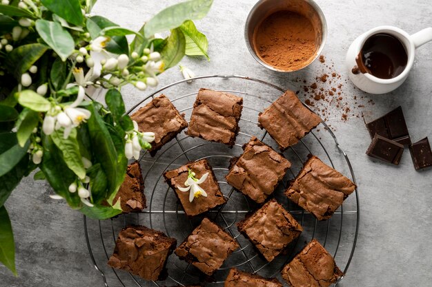 Composizione di deliziosi dolci fatti in casa