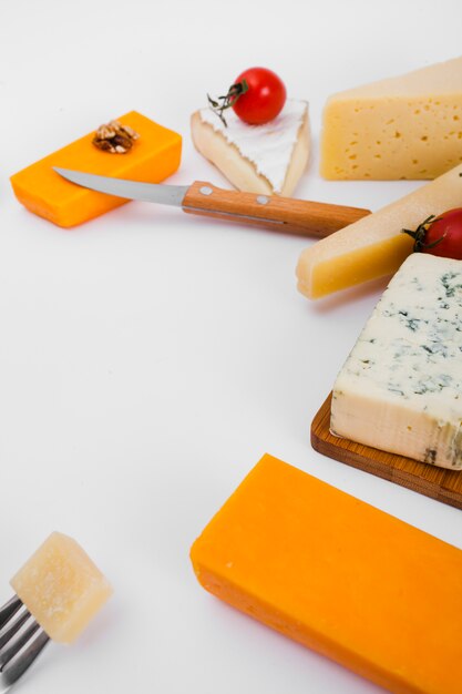 Composizione di formaggio isometrica