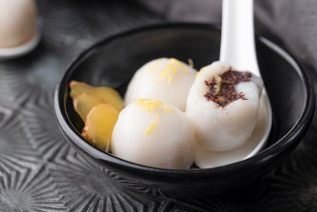 Composizione di natura morta dolce tang yuan