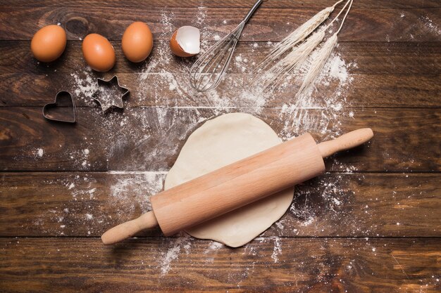 Composizione di panetteria con pasta