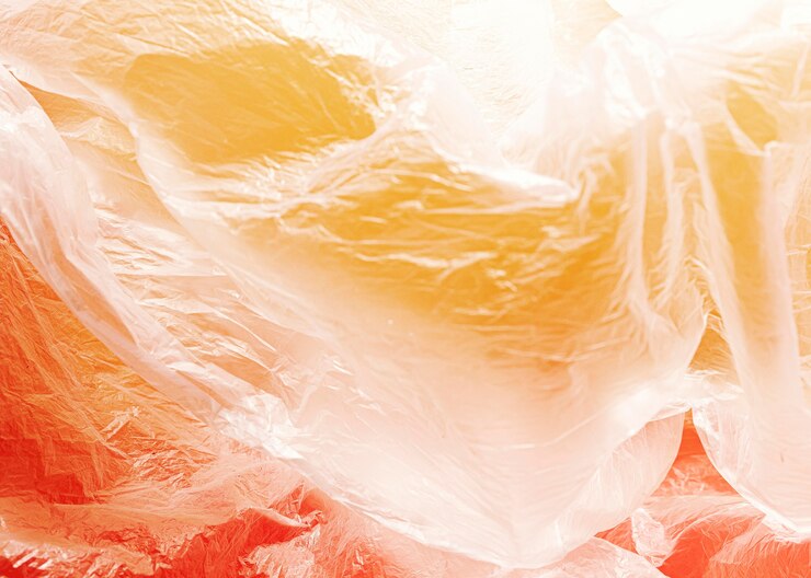 Foto gratuito concetto astratto del sacchetto di plastica del primo piano