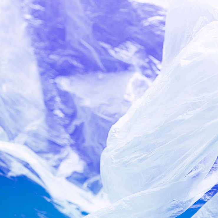 Foto gratuito concetto astratto del sacchetto di plastica del primo piano