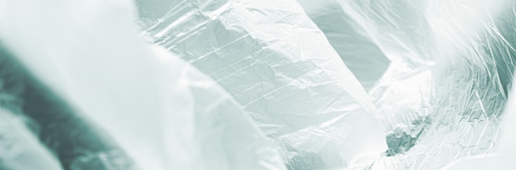 Foto gratuito concetto astratto del sacchetto di plastica del primo piano