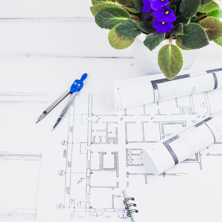 Foto gratuito concetto di architettura con piani