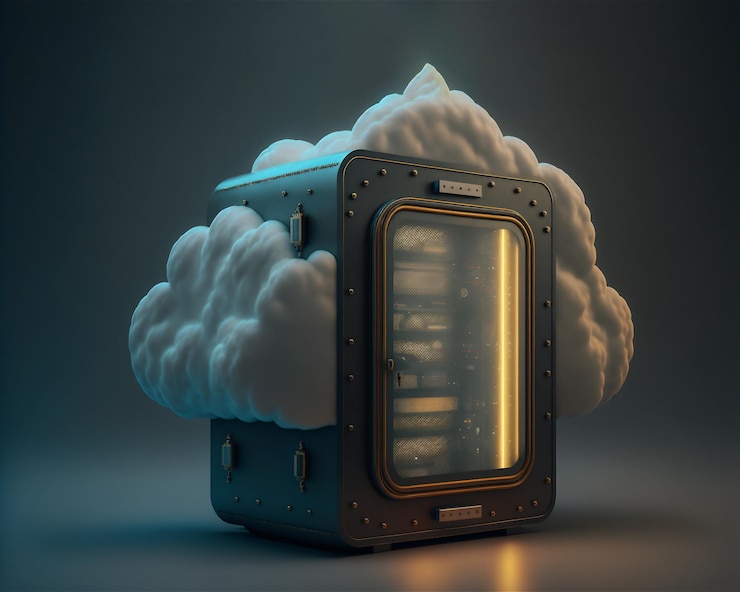 Foto gratuito concetto di archiviazione del database cloud server online digitale cloudscape per la tecnologia dell'infrastruttura del computer di backup del database web della rete globale