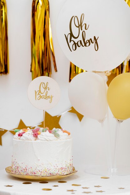 Concetto di baby shower con palloncini