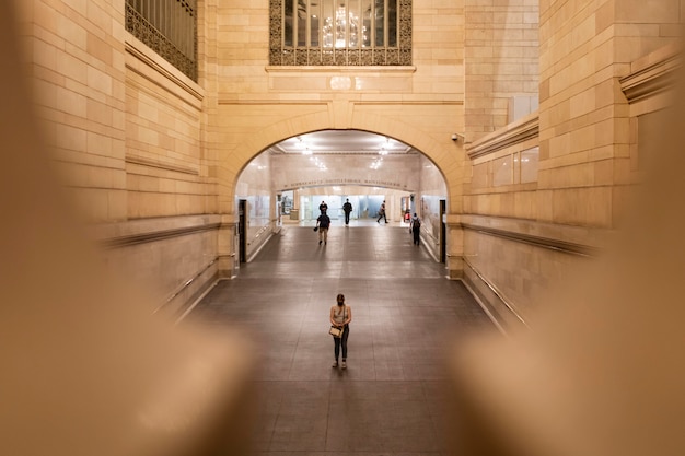 Concetto di censimento fotografato in un edificio cittadino