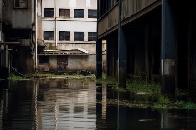 Concetto di disastro naturale con alluvione