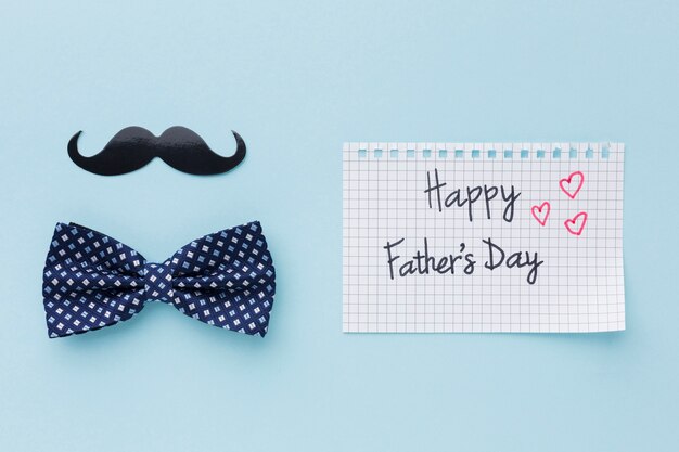 Concetto di festa del papà con i baffi
