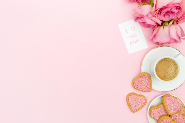 Concetto di festa della mamma con lo spazio della copia